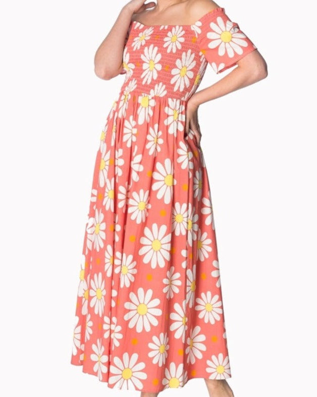 CRAZY DAISY SMOCK DRESS – BlackHut Clothing