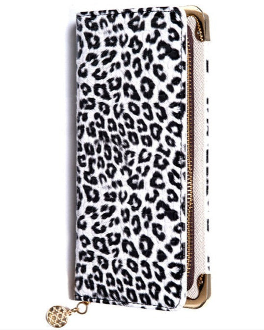 WHITE BLACK LEOPARD WALLET