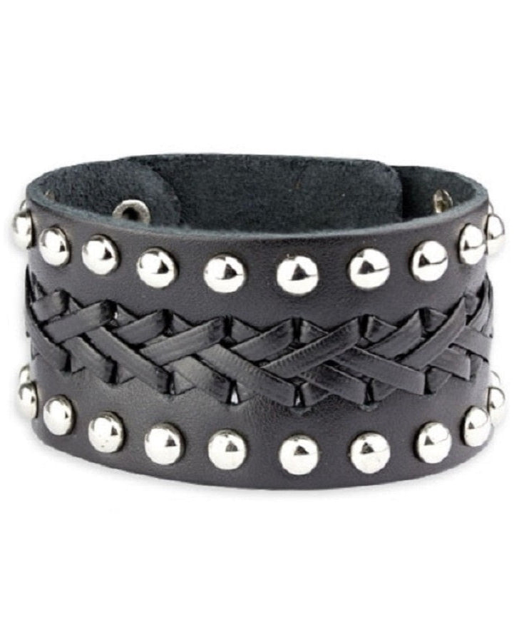 Bracelet Wickerwork + rivets