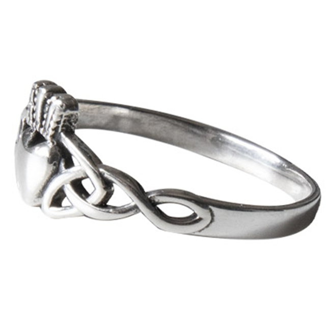 Celtic Claddagh Silver Ring