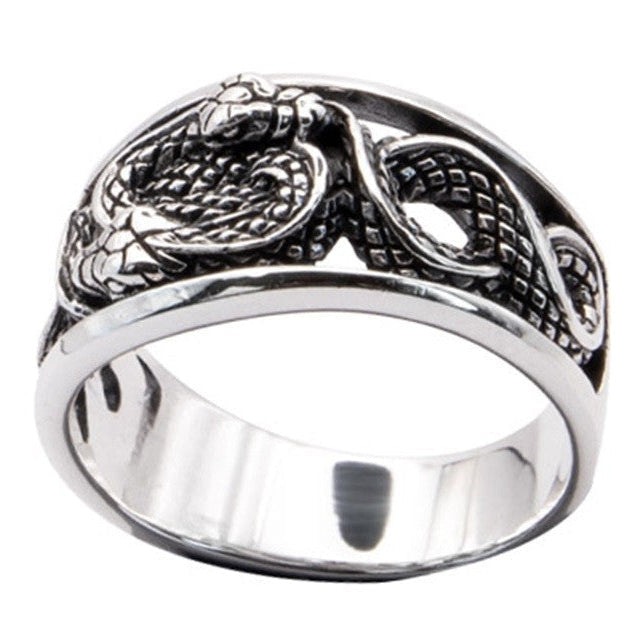 Hõbedast Sõrmus Topelt Ussid