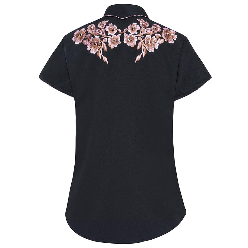 SHORT SLEEVED WESTERN BLOUSE LEANN
