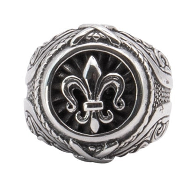 SIGNET LILY SILVER RING