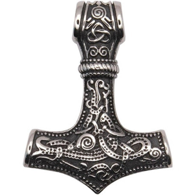 SILVERY HAMMER PENDANT