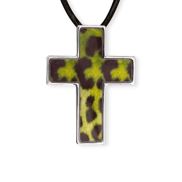 GREEN LEO CROSS PENDANT