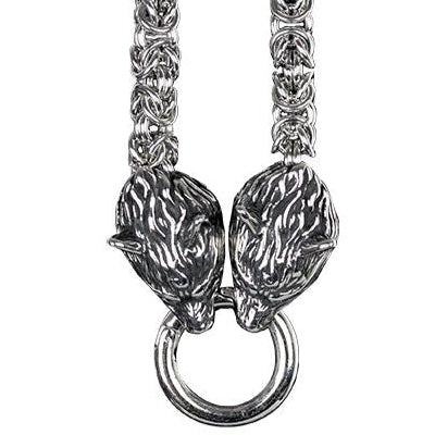 WOLF HEADS NECKLACE