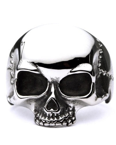 POLISHED STEEL SKULL RING