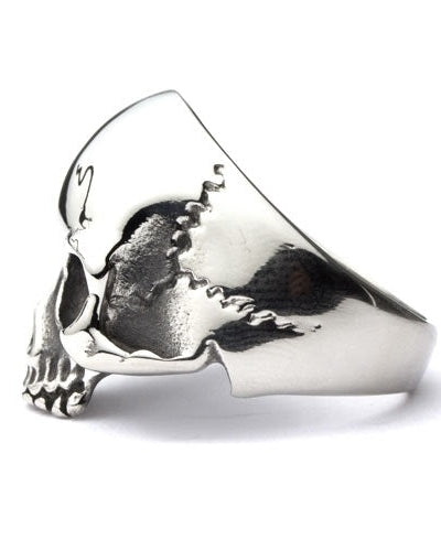POLISHED STEEL SKULL RING