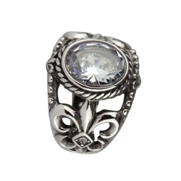 ROYAL CRYSTAL STEEL RING