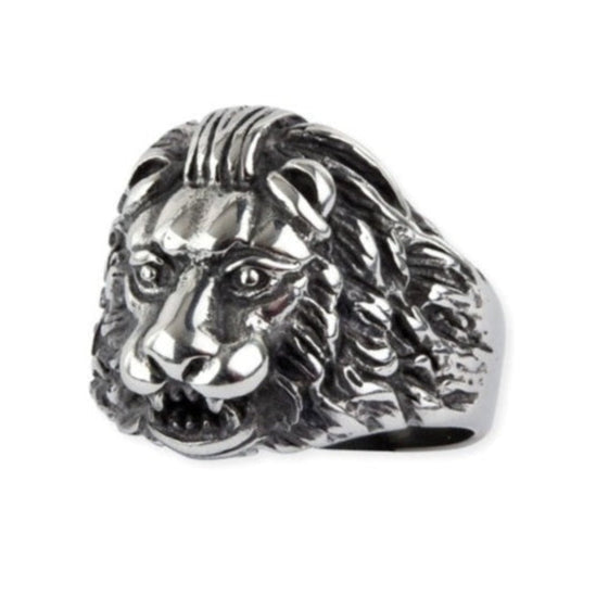 LION HEAD STEEL RING