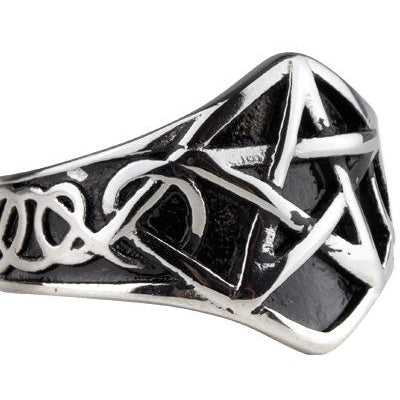 STEEL PENTAGRAM RING