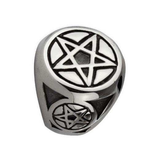 STAINLESS STEEL PENTAGRAM RING