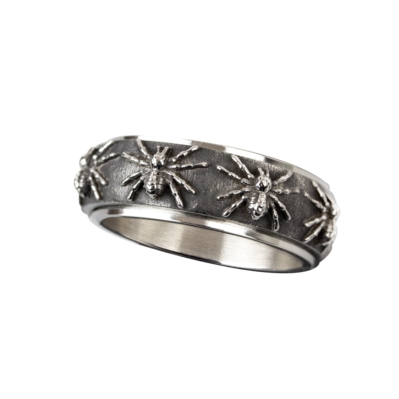 MOVING SPIDERS STEEL RING