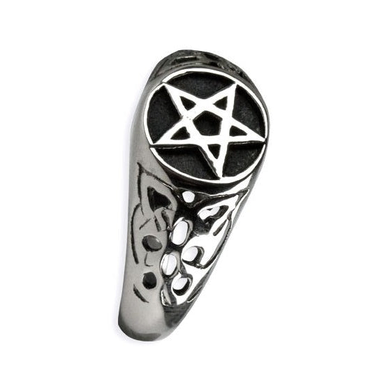 PENTAGRAM STEEL RING