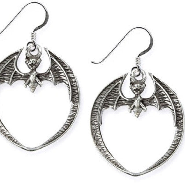 STERLING SILVER EARRINGS BAT