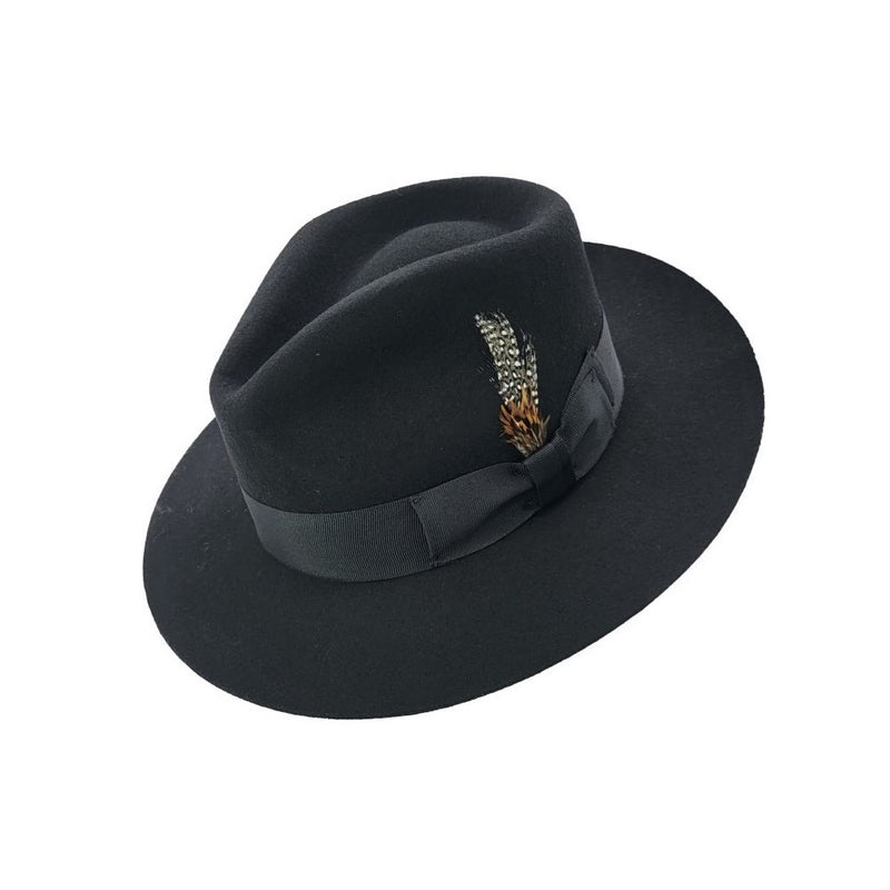 CLASSIC STIFF BRIM FEDORA HAT