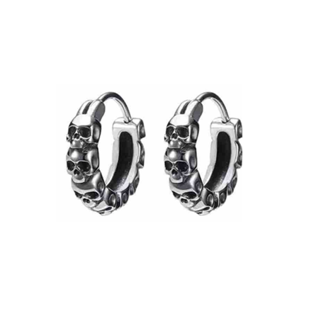 STEEL EARRINGS SKULLS