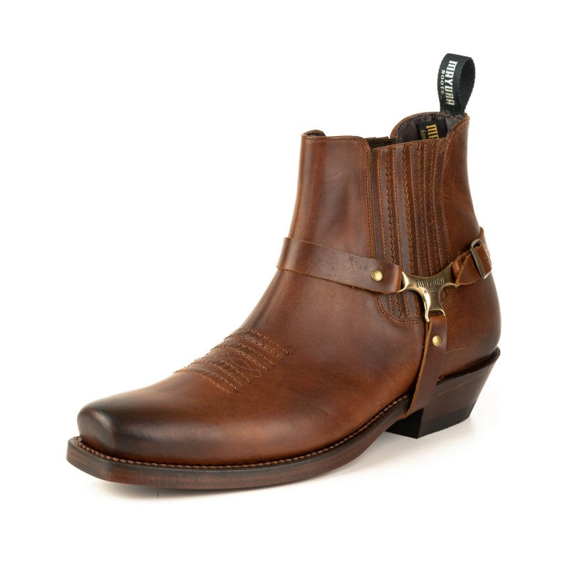 LEATHER ANKLE BOOTS WESTERN