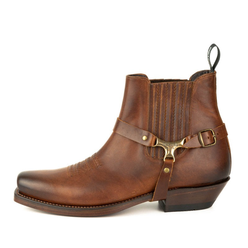 LEATHER ANKLE BOOTS WESTERN