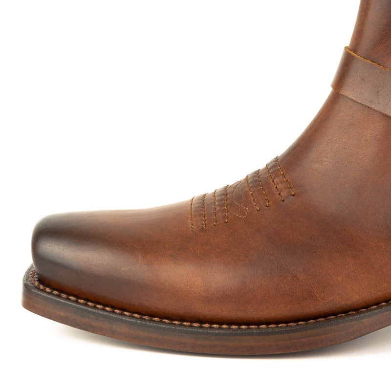 LEATHER ANKLE BOOTS WESTERN