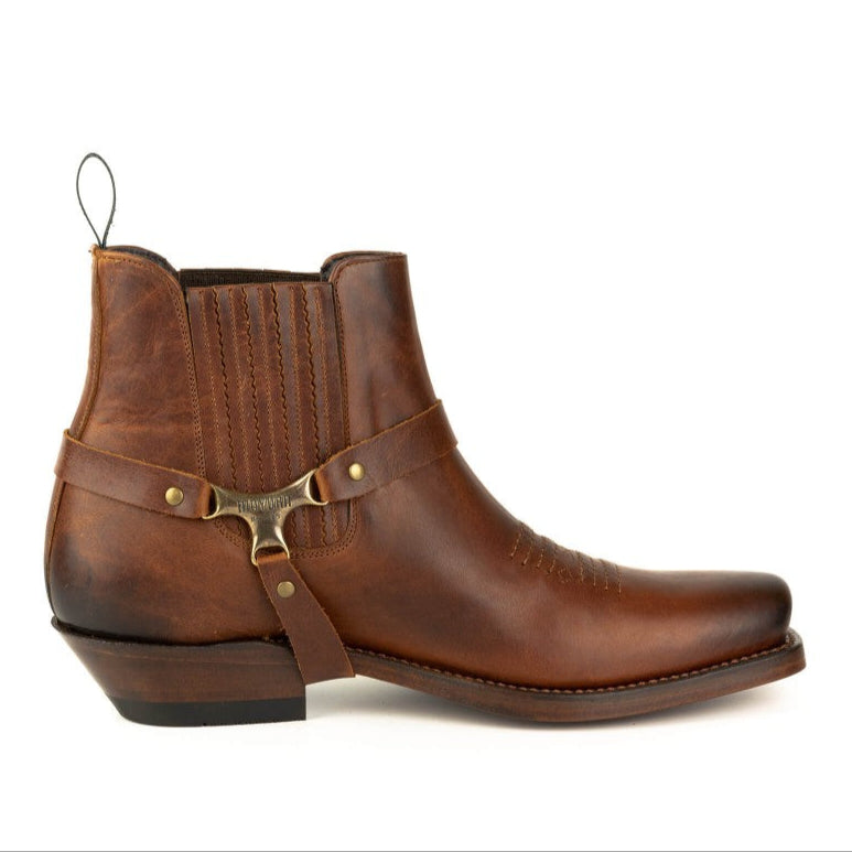 LEATHER ANKLE BOOTS WESTERN