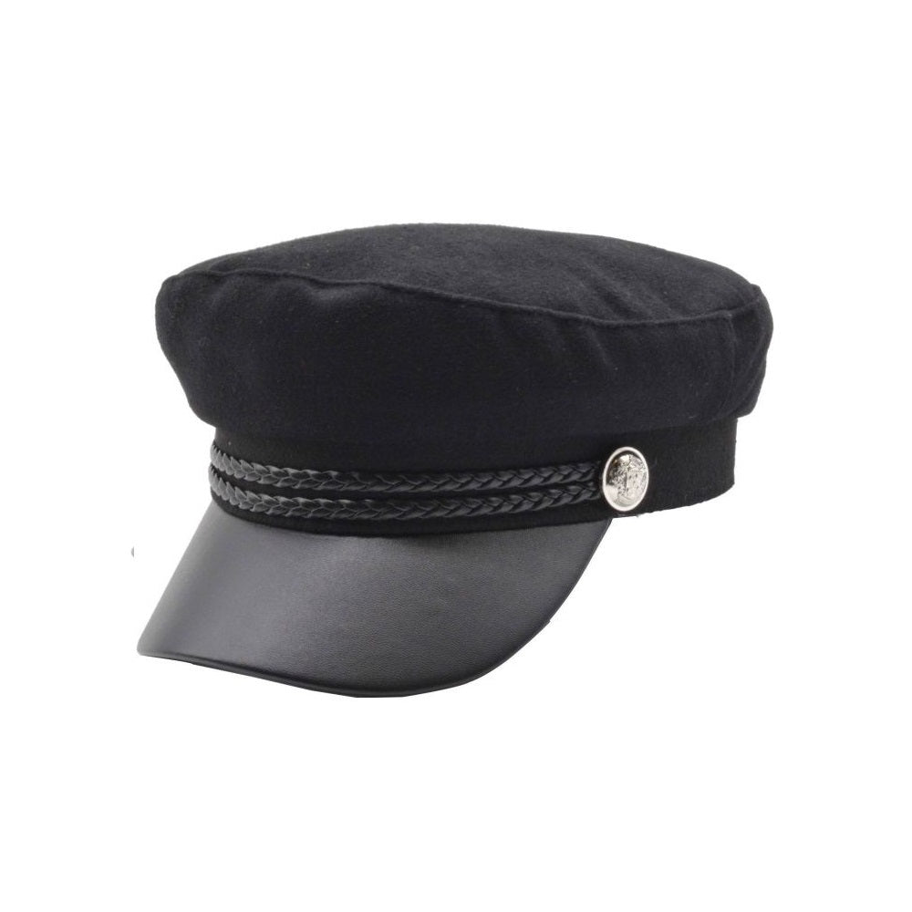 WOOL BLEND CAPTAINS BRETON HAT