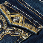 Women's Embroidered Bootcut Jeans Diamond - Premium Western Denim