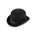 Black Wool Felt Bowler Hat - Classic Derby Bob Hat