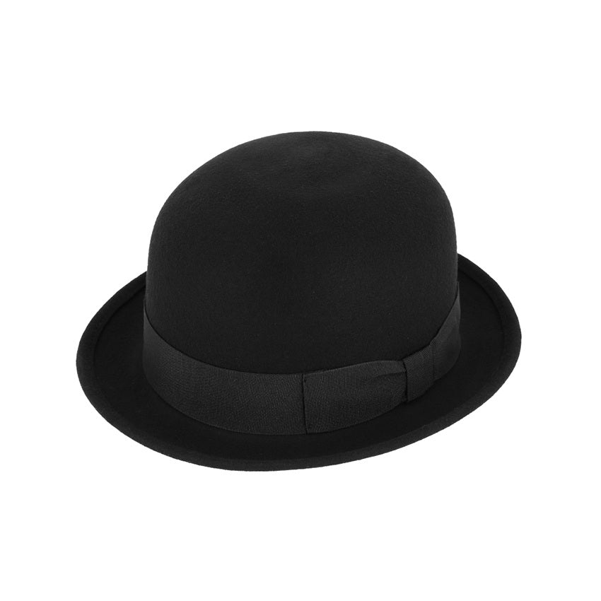 Bowler Derby Hat - 100% Wool Felt with Grosgrain Ribbon