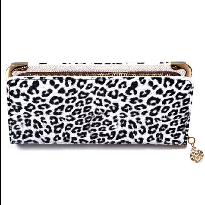 WHITE BLACK LEOPARD WALLET