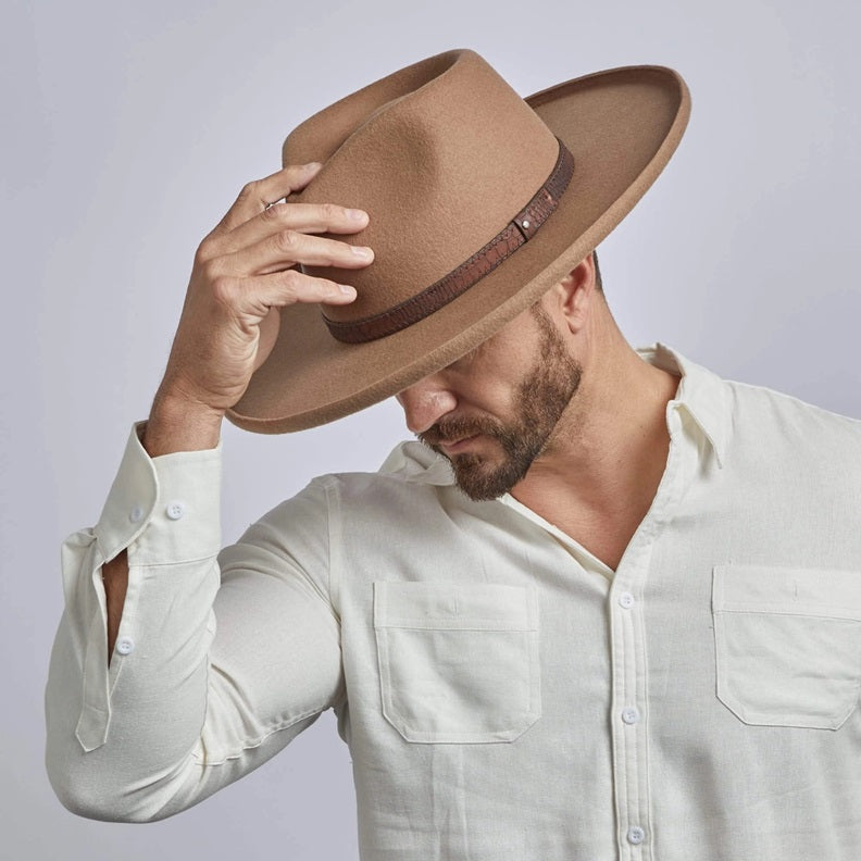 WOOL FELT HAT HUDSON BARK