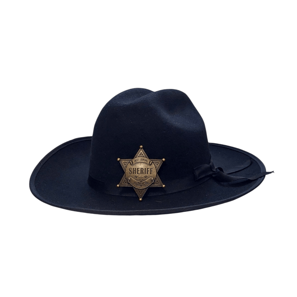 Old West Sheriff Star Badge - Zinc Alloy 78mm Western Costume Accessory