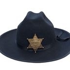 Old West Sheriff Star Badge - Zinc Alloy 78mm Western Costume Accessory