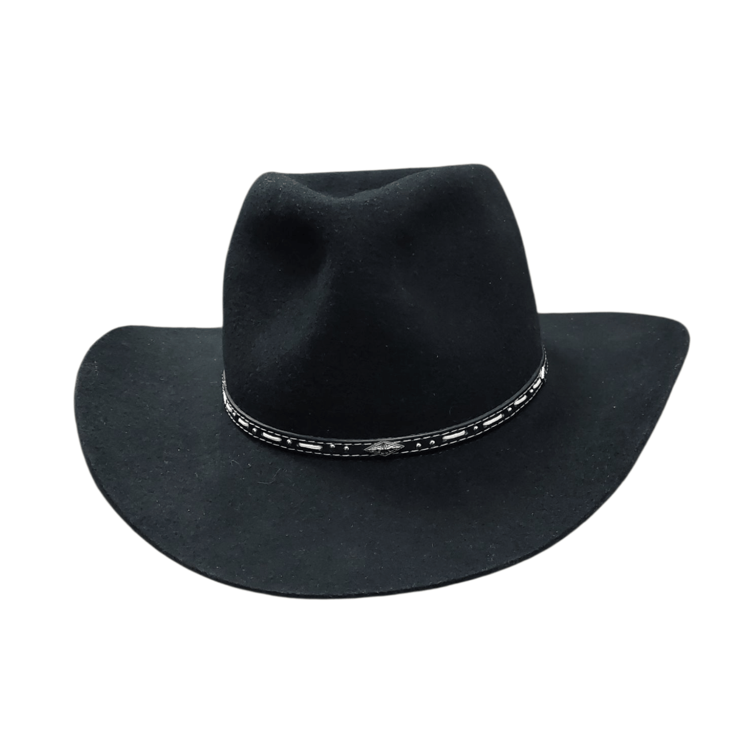 Western Wool Felt handmade Hat Tush - Black Cowboy Hat