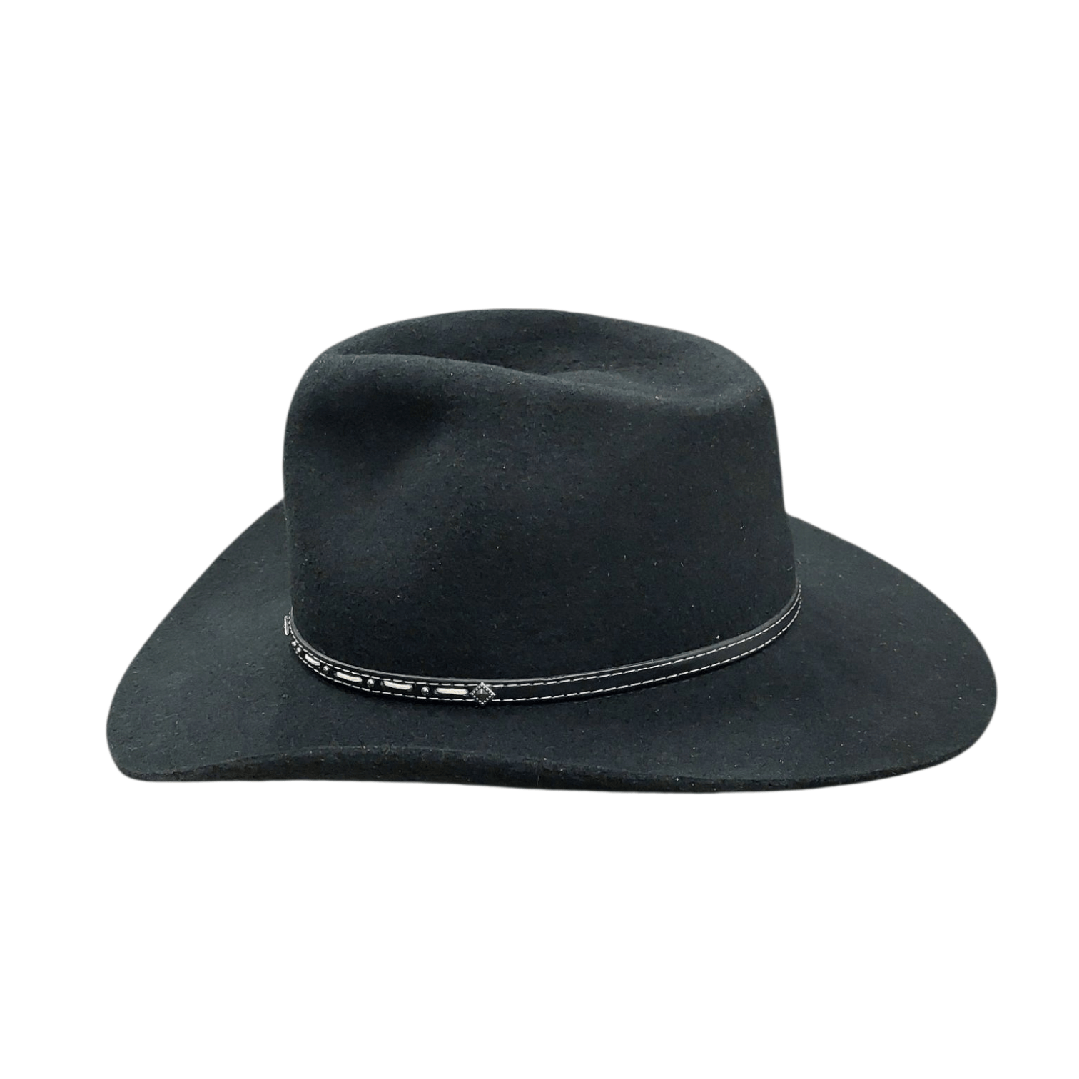 Western Wool Felt handmade Hat Tush - Black Cowboy Hat
