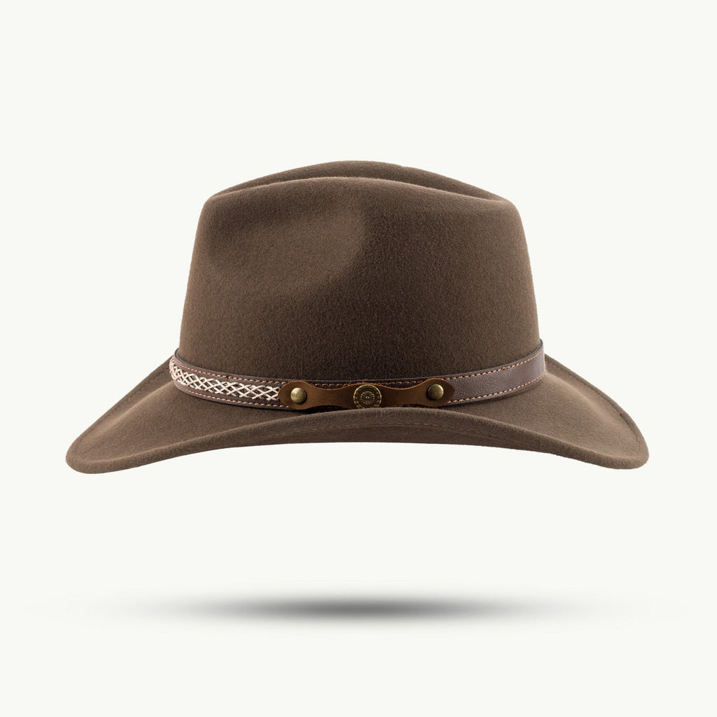 Sandstone Outdoor Felt Hat – 100% Wool, Water-Repellent