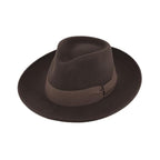 Fedora Wool Felt Hat with Grosgrain Ribbon, Waterproof & Crushable
