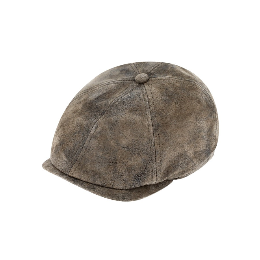 Genuine Leather Bakerboy Cap Henry | Vintage Antique