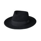 Fedora Wool Felt Hat with Grosgrain Ribbon, Waterproof & Crushable