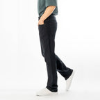 Men's Black Denim Regular Straight Jeans - Premium Over-Dyed Stretch Denim