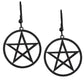 Earrings Black Pentacle