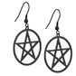 EARRINGS BLACK PENTACLE