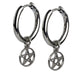 STEEL EARRINGS PENTAGRAM