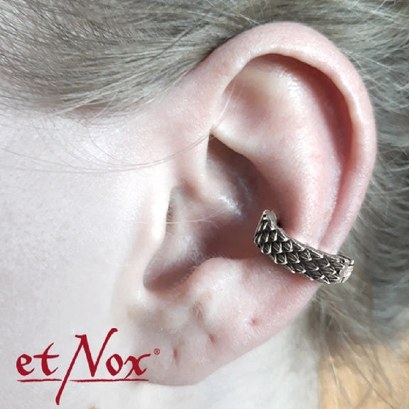 Ear Clip Dragon Skin in  Stainless Steel