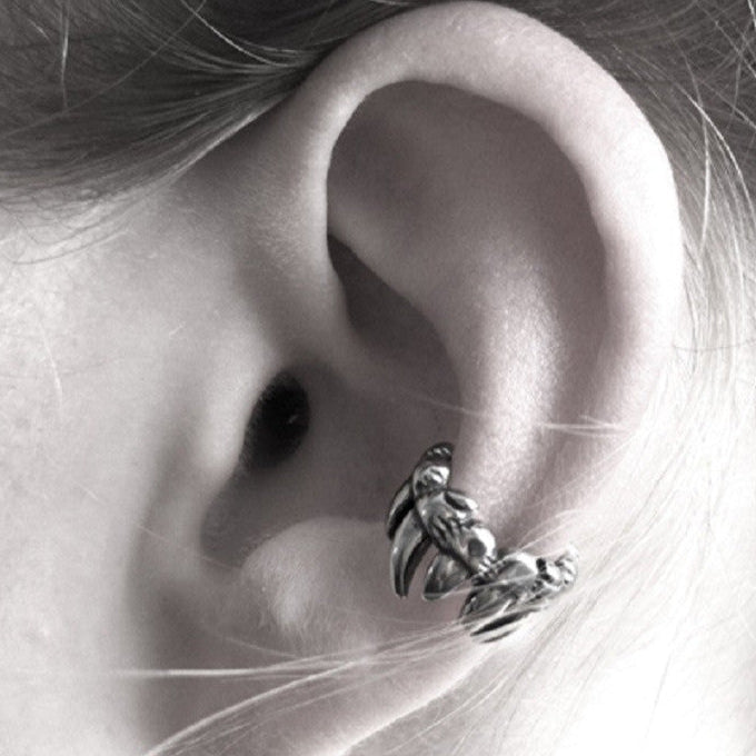 Ear Clip Fang Stainless Steel