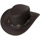 Cool western hat Huck in dark brown cowhide