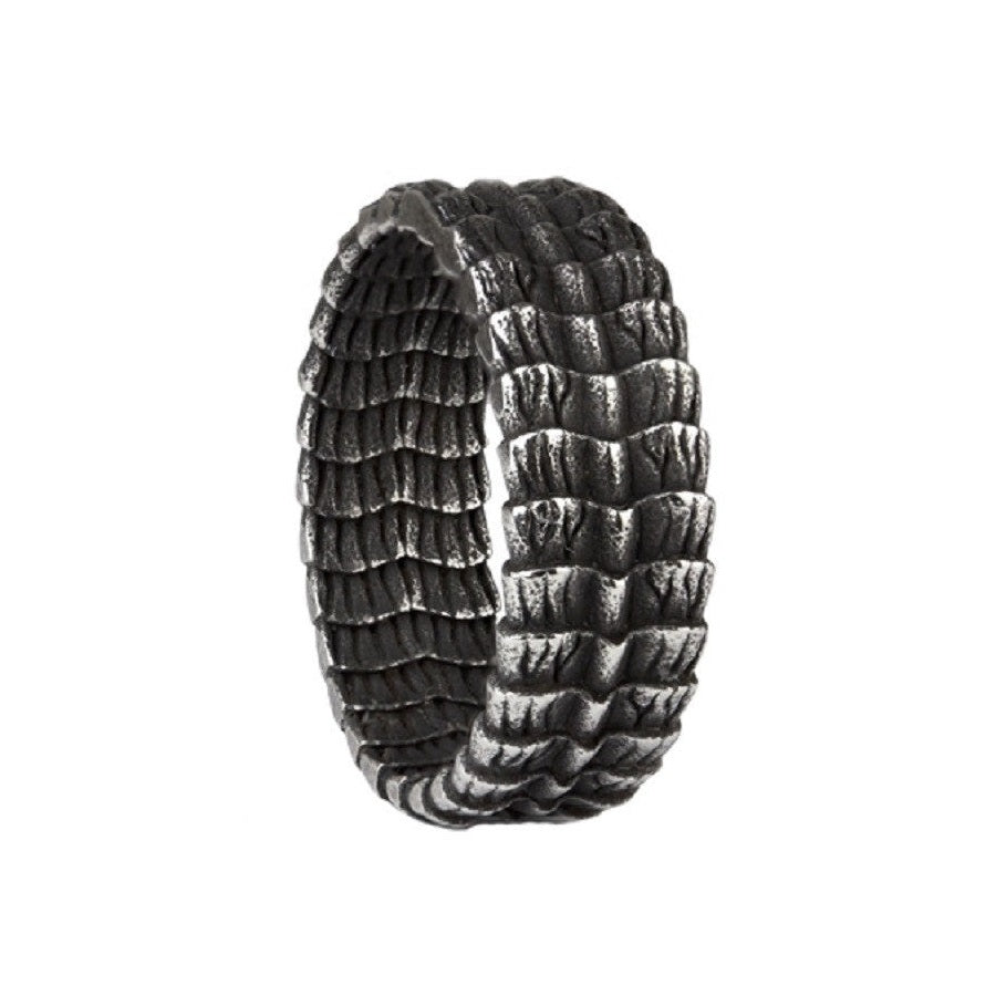 DRAGON SKIN RING IN STAINLESS STEEL
