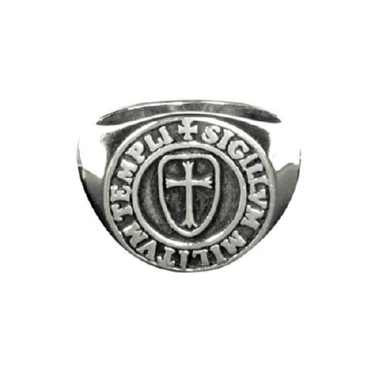 SILVER RING SEAL OF THE TEMPLARS