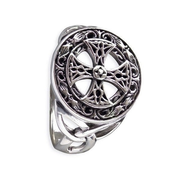 CELTIC CROSS RING IN STERLING SILVER