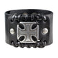 LEATHER BRACELET IRON CROSS